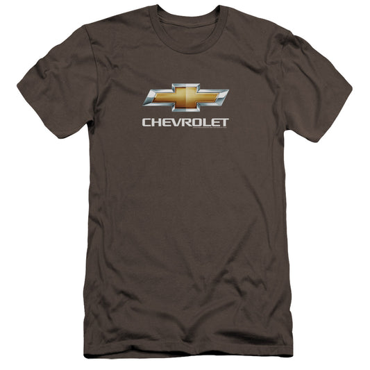 Chevrolet Chevy Bowtie Stacked Hbo Premium Bella Canvas Slim Fit Mens T Shirt Charcoal