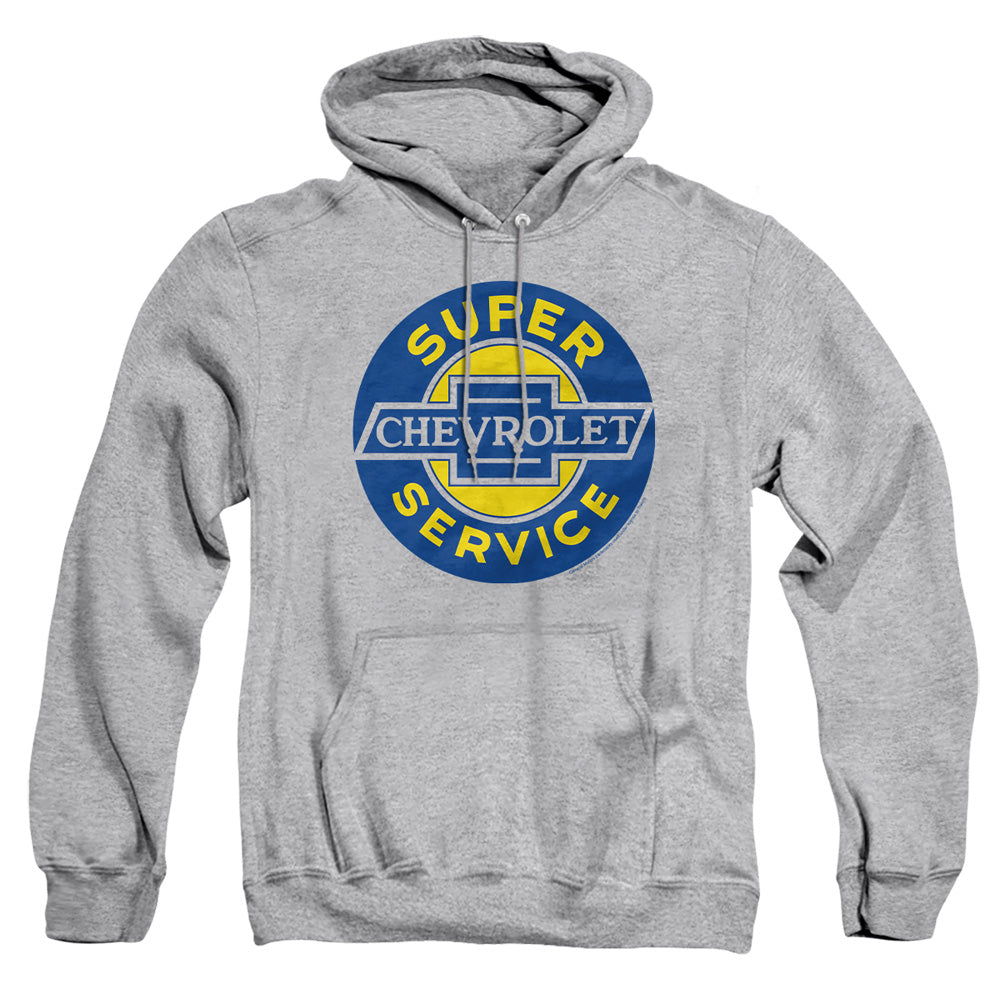Chevrolet Chevy Super Service Mens Hoodie Athletic Heather Officially Licensed