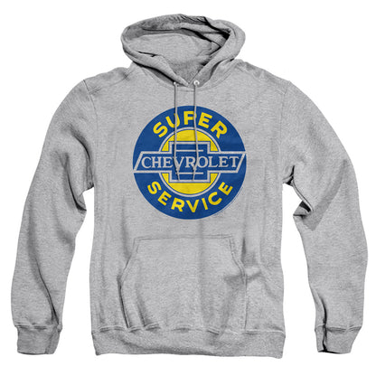 Chevrolet Chevy Super Service Mens Hoodie Athletic Heather Officially Licensed