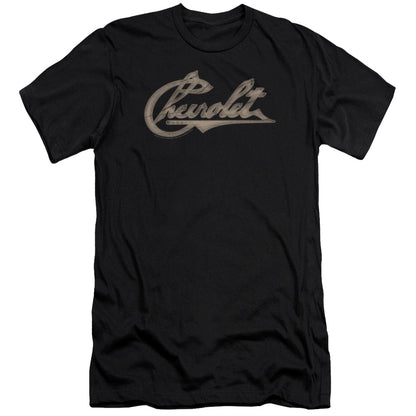 Chevrolet Chevy Script Premium Bella Canvas Slim Fit Mens T Shirt Black