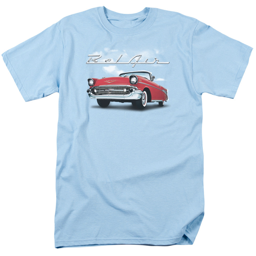 Chevrolet Bel Air Clouds Mens T Shirt Light Belue