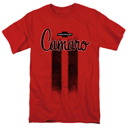 Chevrolet Camaro Stripes Mens T Shirt Red