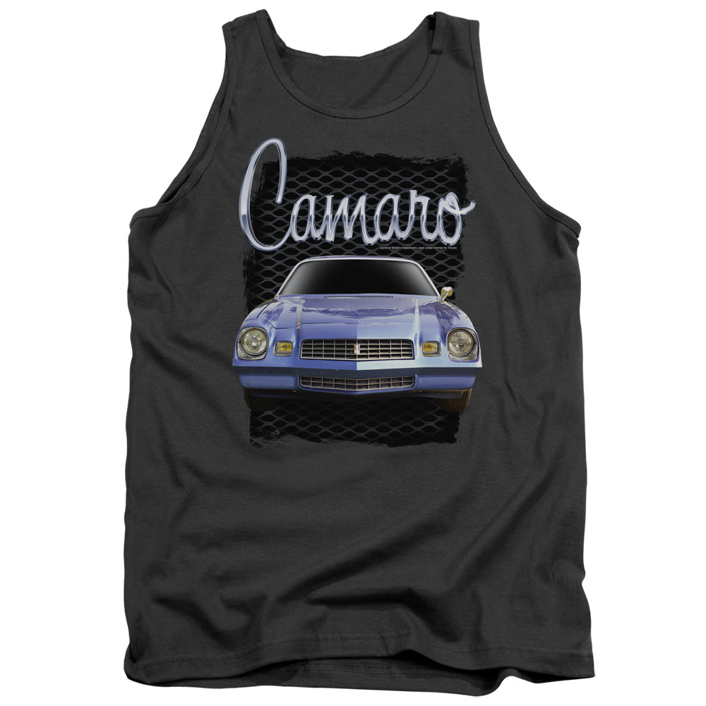 Chevrolet Yellow Camaro Mens Tank Top Shirt Charcoal