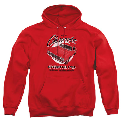 Chevrolet Retro Camaro Mens Hoodie Red Officially Licensed