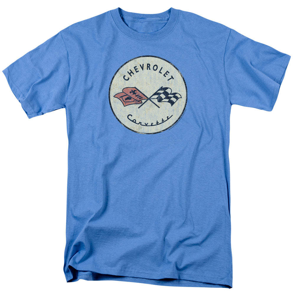 Chevrolet Old Vette Mens T Shirt Carolina Blue