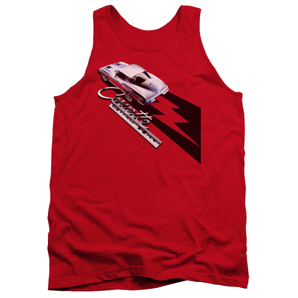 Chevrolet Split Window Sting Ray Mens Tank Top Shirt Red