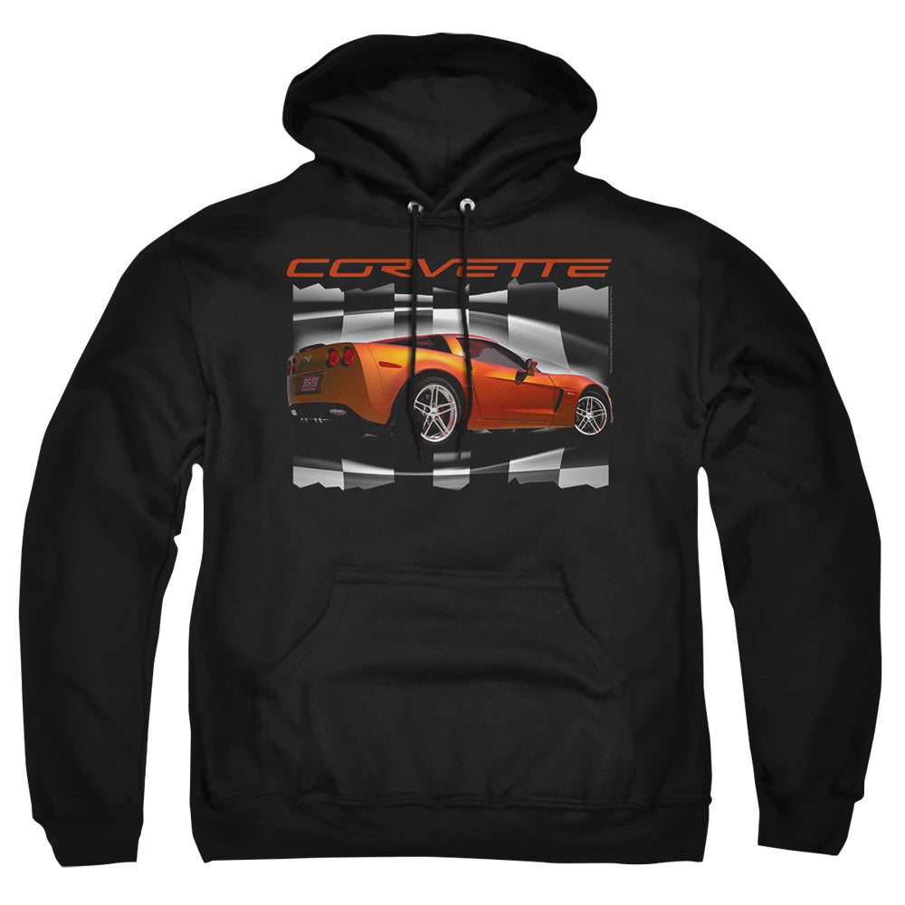 Chevrolet Orange Z06 Vette Mens Hoodie Black Officially Licensed