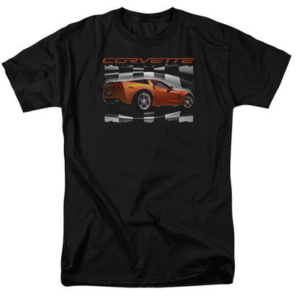 Chevrolet Orange Z06 Vette Mens T Shirt Black