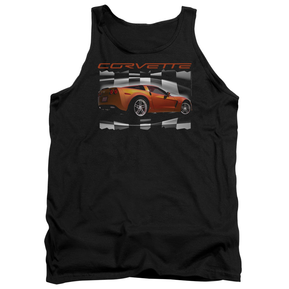 Chevrolet Orange Z06 Vette Mens Tank Top Shirt Black