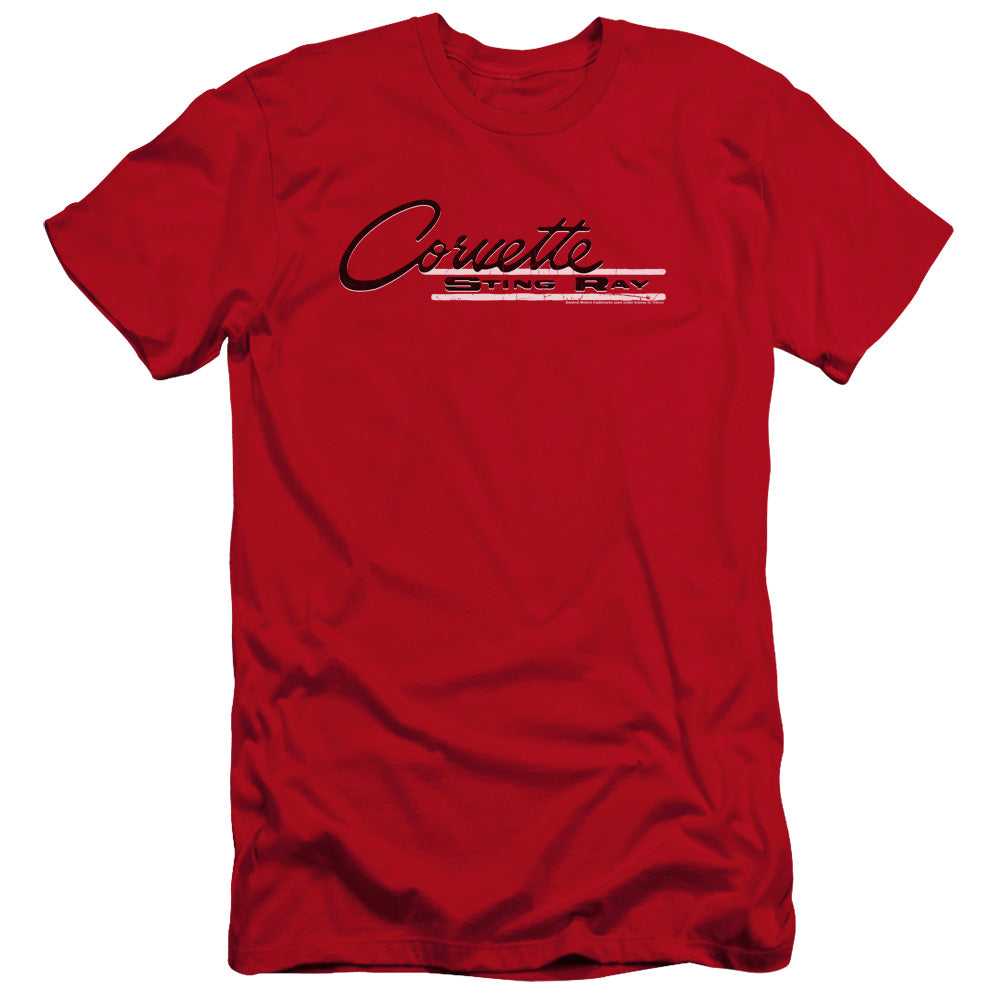 Chevrolet Retro Stingray Premium Bella Canvas Slim Fit Mens T Shirt Red