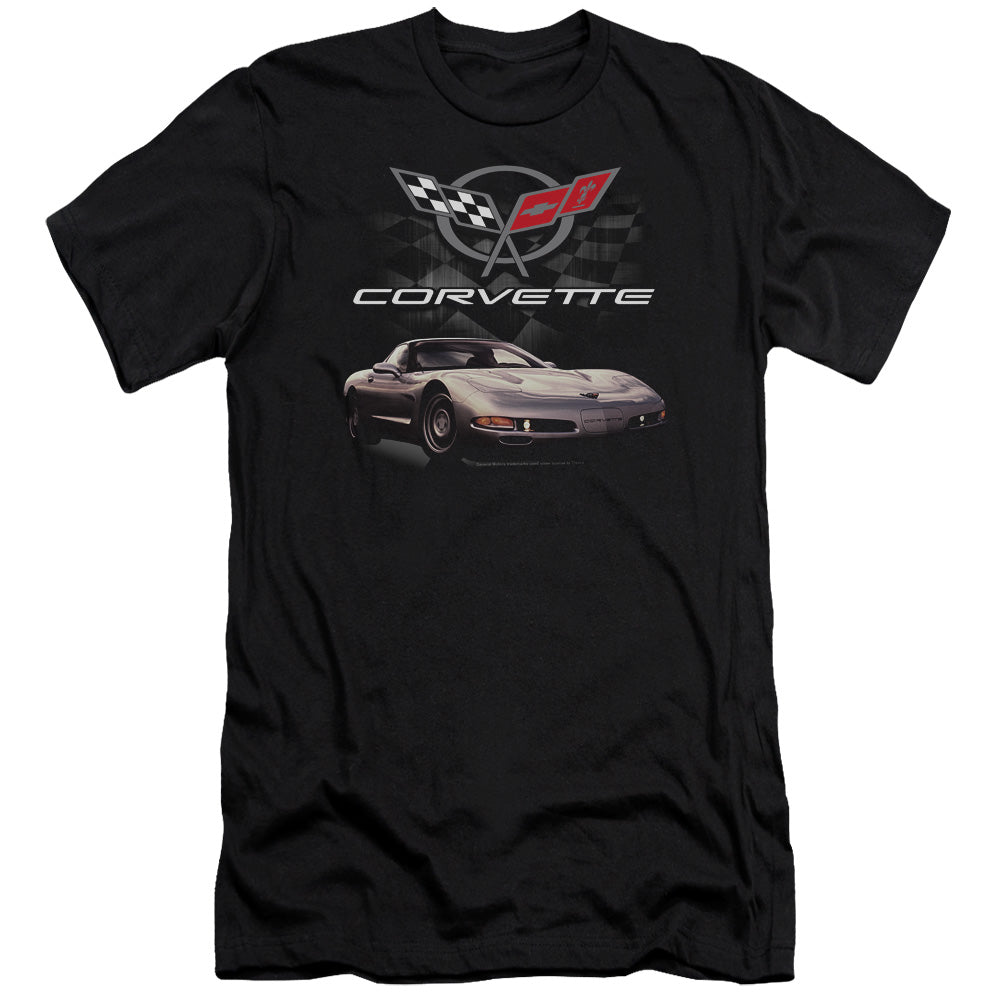 Chevrolet Checkered Past Premium Bella Canvas Slim Fit Mens T Shirt Black