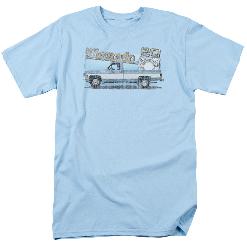 Chevrolet Old Silverado Sketch Mens T Shirt Light Blue