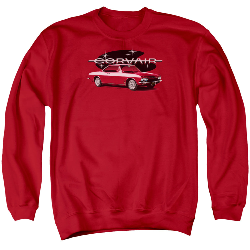 Chevrolet 65 Corvair Mona Spyda Coupe Mens Crewneck Sweatshirt Red Officially Licensed