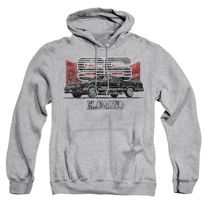 Chevrolet El Camino Ss Mountains Mens Hoodie Athletic Heather Officially Licensed