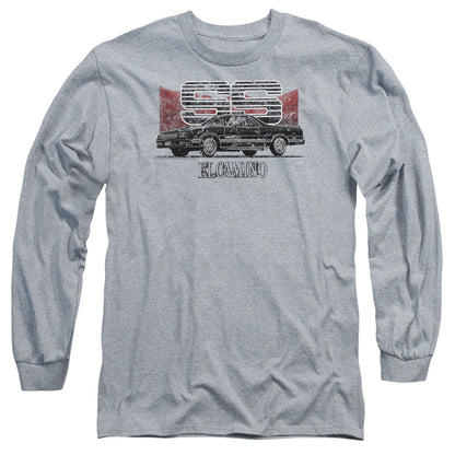 Chevrolet El Camino Ss Mountains Mens Long Sleeve Shirt Athletic Heather