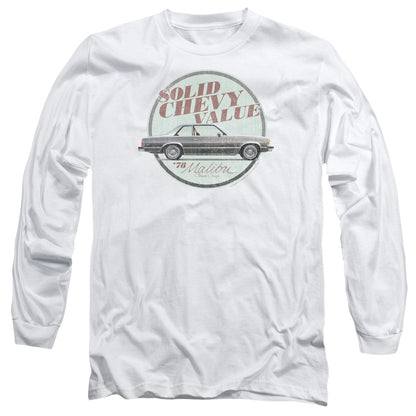 Chevrolet Do The Bu Mens Long Sleeve Shirt White Officially Licensed Officially Licensed