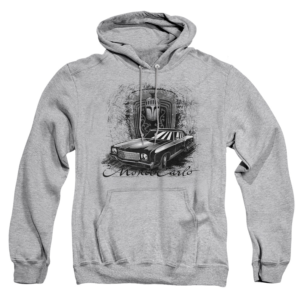 Chevrolet Monte Carlo Drawing Mens Hoodie Athletic Heather Officially Licensed
