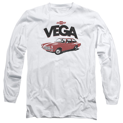 Chevrolet Rough Vega Mens Long Sleeve Shirt White Officially Licensed Officially Licensed