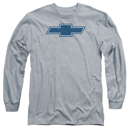 Chevrolet Simple Vintage Bowtie Mens Long Sleeve Shirt Athletic Heather Officially Licensed Officially Licensed