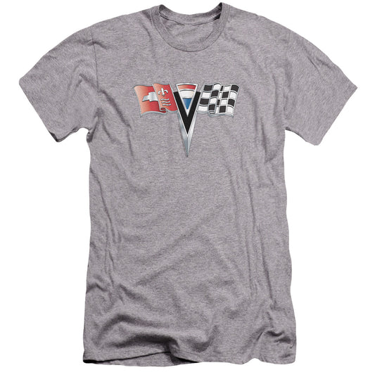 Chevrolet 2Nd Gen Vette Nose Emblem Hbo Premium Bella Canvas Slim Fit Mens T Shirt Athletic Heather