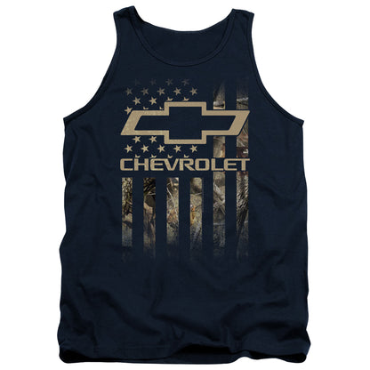 Chevrolet Camo Flag Mens Tank Top Shirt Navy