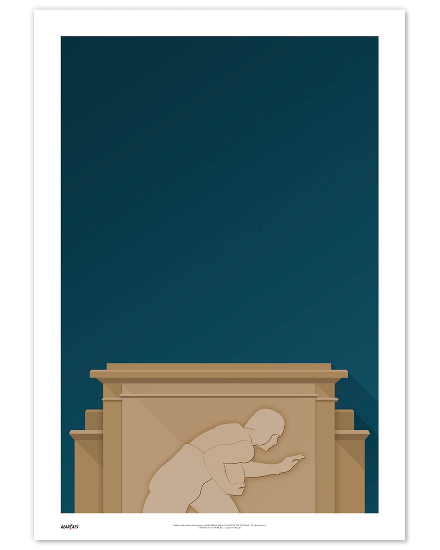 Minimalist Nippert Stadium Art Print