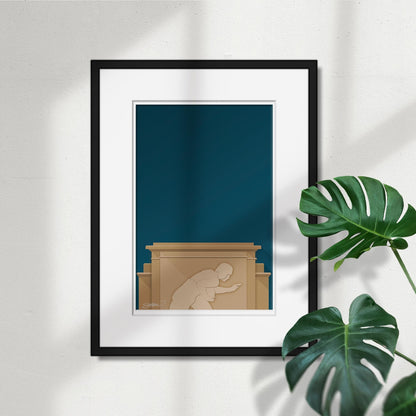 Minimalist Nippert Stadium Art Print