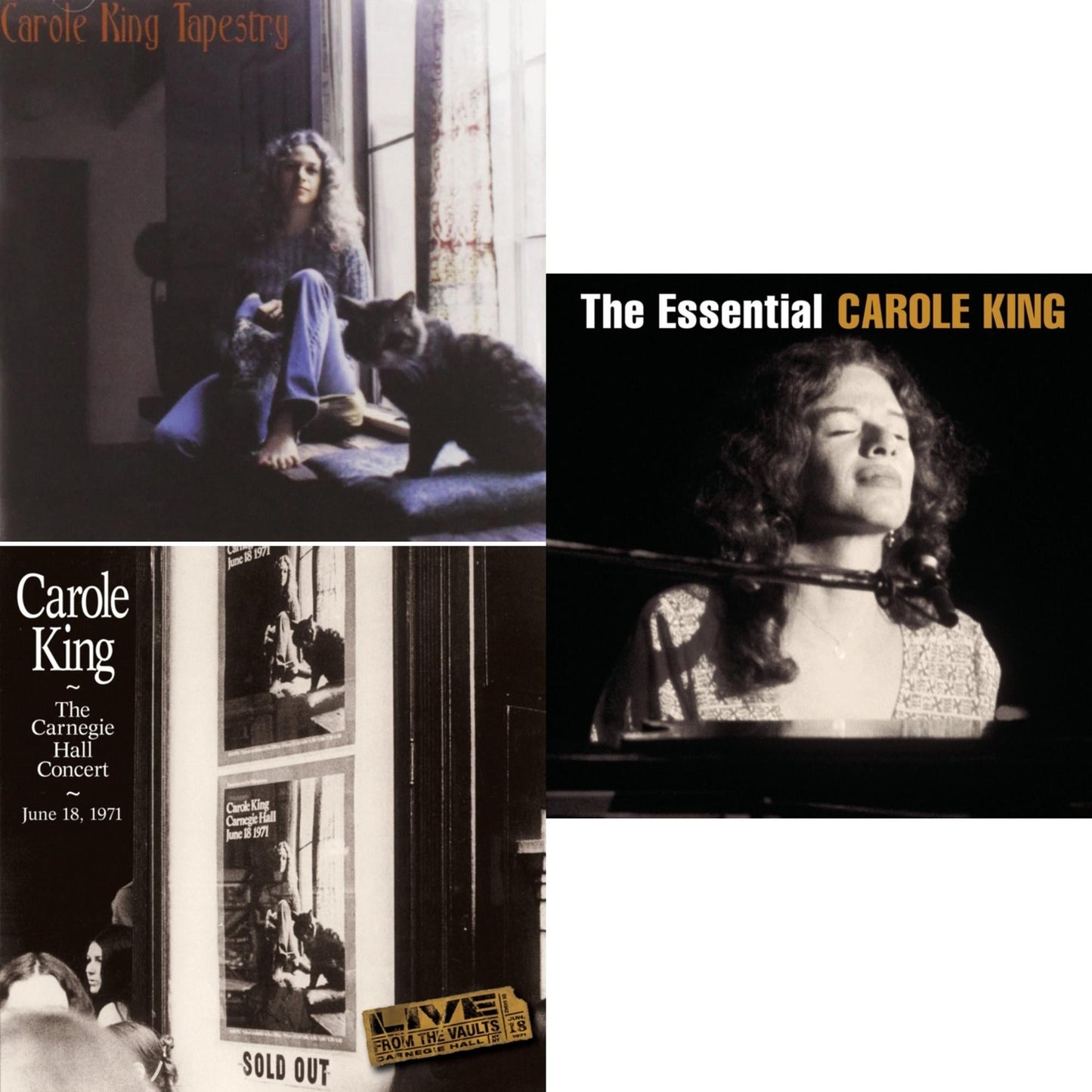 Carole King - Tapestry & Carnegie Hall Concert June 18 1971 & Essential Carole King - CD Bundle