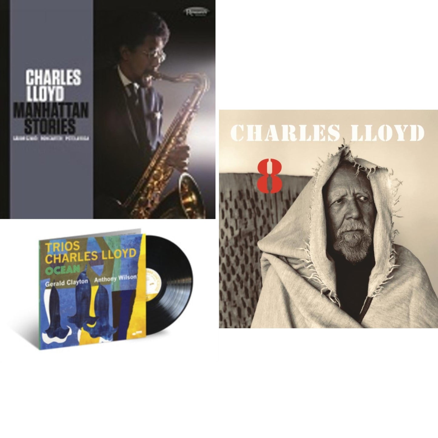 Charles Lloyd - 8: Kindred Spirits (Live From The Lobero) (2LP) & Trios: Ocean & Manhattan Stories (Deluxe/180G/2LP) (Rsd)