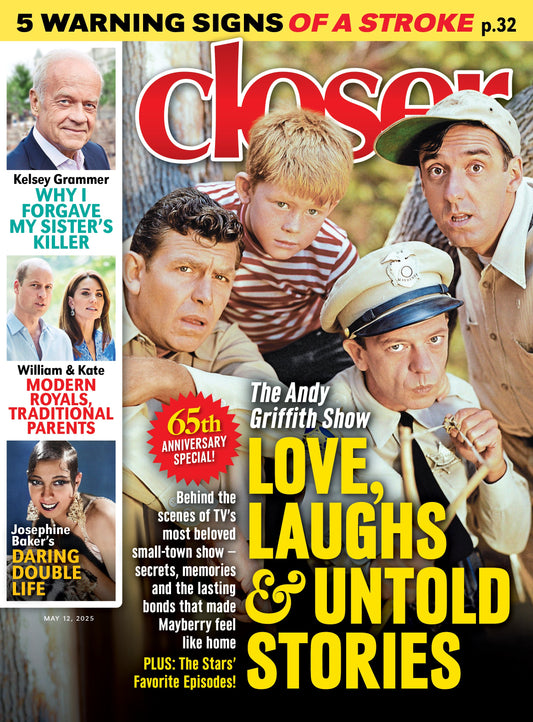 Closer - 05.12.25: The Andy Griffith Show’s Untold Stories, Kelsey Grammer Opens Up On Why He Forgave His Sister’s Killer, William & Kate’s Royal Parenting Style, Josephine Baker’s Double Life & More!