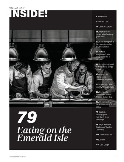 Celtic Life International - Spring 2026: Eating On The Emerald Isle, Neil Barr’s Living Landscape, Natalie MacMaster's Love Story, Kate Heneghan Is The Newest Member Of Celtic Woman & More!