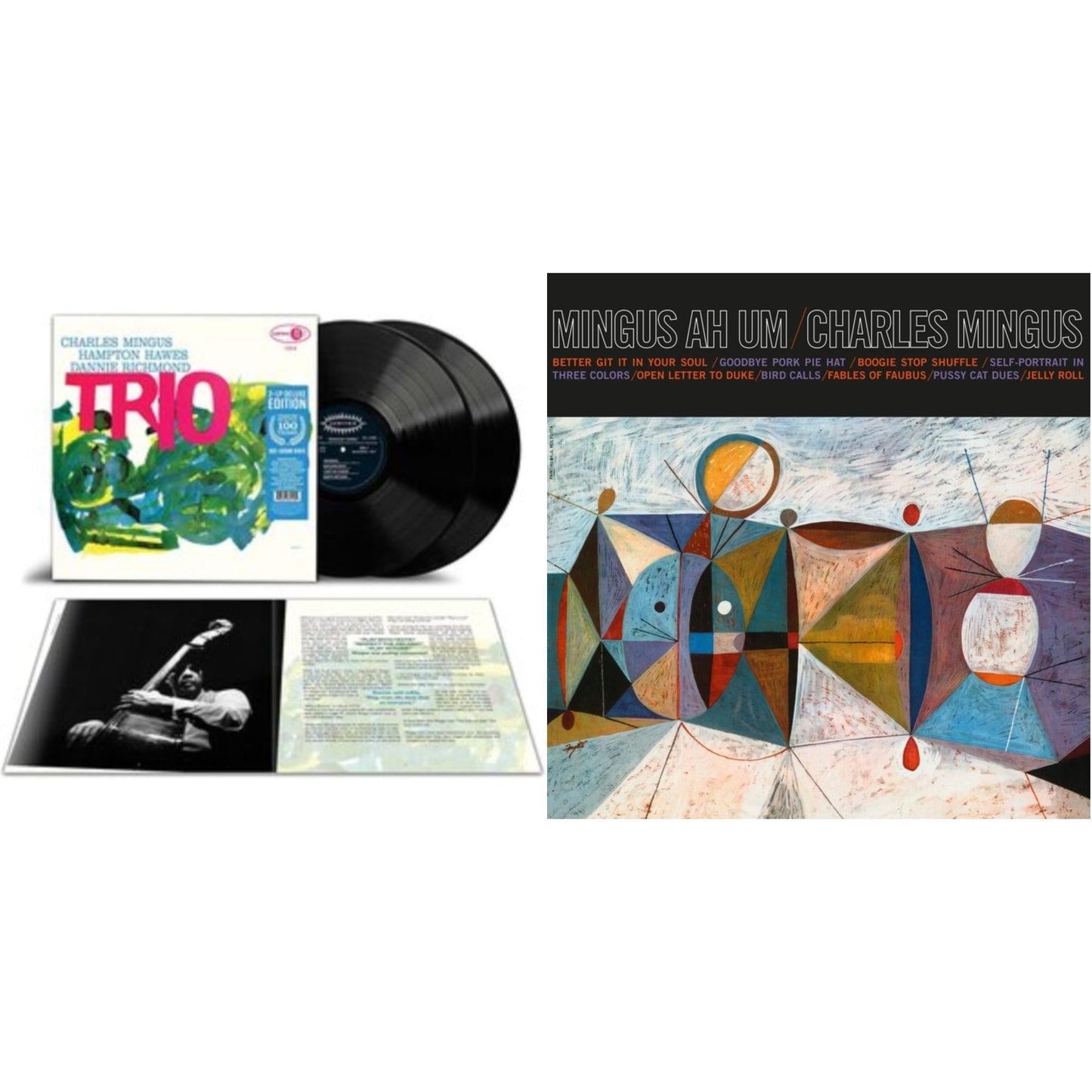 Charles Mingus - Mingus Three (Feat. Hampton Hawes & Danny Richmond) (2LP) & Mingus Ah Um (Blue LP Vinyl)