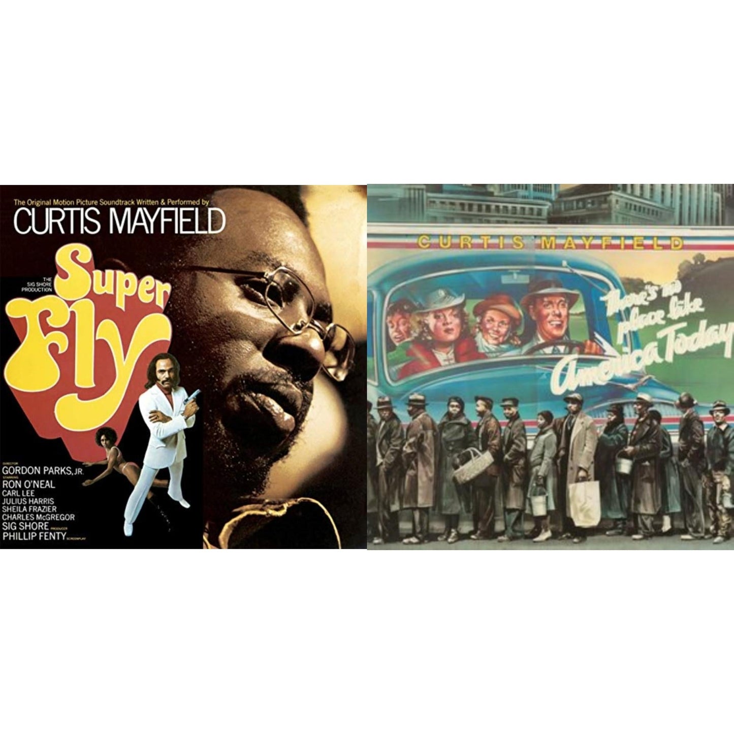 Curtis Mayfield - Superfly Ost (180G) & There's No Place Like America (Blue LP Vinyl)