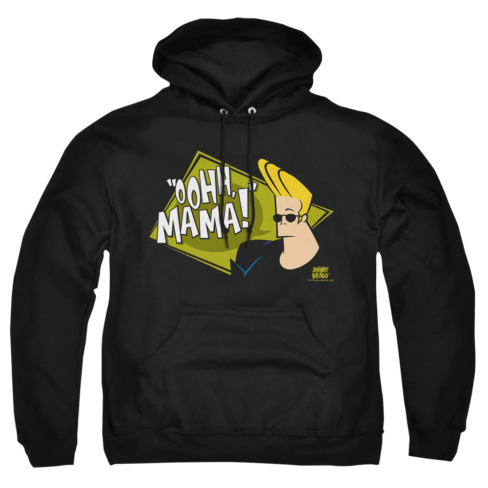 Johnny Bravo Oohh Mama Mens Hoodie Black Officially Licensed