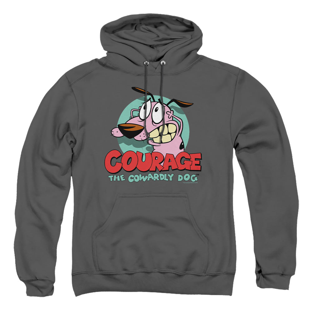 Courage The Cowardly Dog Courage Mens Hoodie Charcoal Officially Licensed