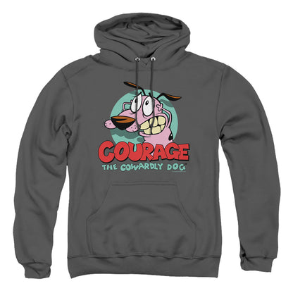 Courage The Cowardly Dog Courage Mens Hoodie Charcoal Officially Licensed