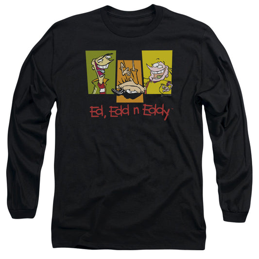 Ed Edd Eddy 3 Eds Mens Long Sleeve Shirt Black