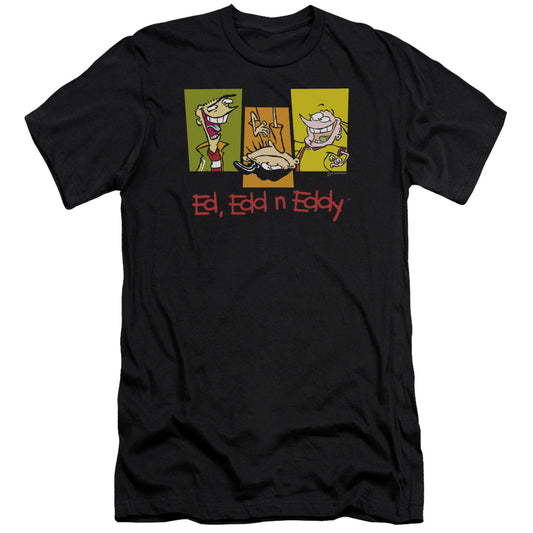 Ed Edd Eddy 3 Eds Premium Bella Canvas Slim Fit Mens T Shirt Black