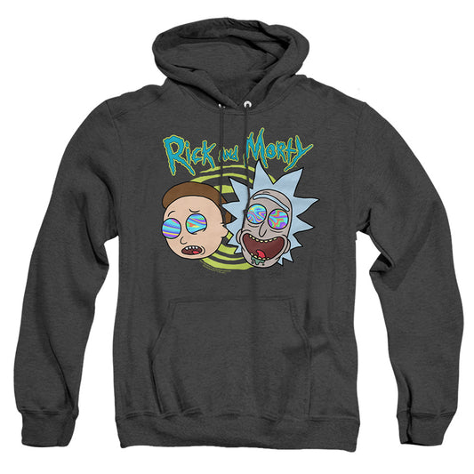 Rick And Morty Blown Minds Heather Mens Hoodie Black Officially Licensed