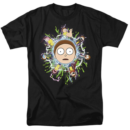 Rick And Morty Multiple Morty Mens T Shirt Black
