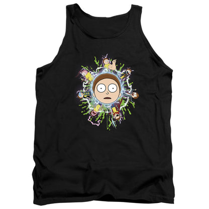 Rick And Morty Multiple Morty Mens Tank Top Shirt Black