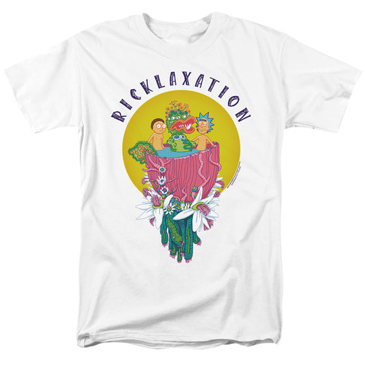 Rick And Morty Ricklaxation Mens T Shirt White Officially Licensed