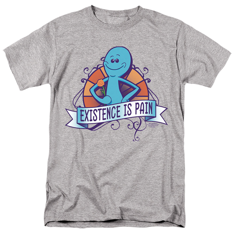 Rick And Morty Existence Is Pain Mens T Shirt Athletic Heather