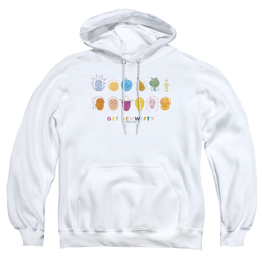 Rick And Morty Get Schwifty Mens Hoodie White