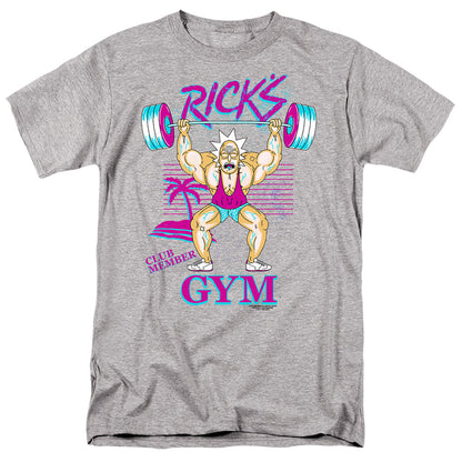 Rick And Morty Ricks Gym Mens T Shirt Athletic Heather