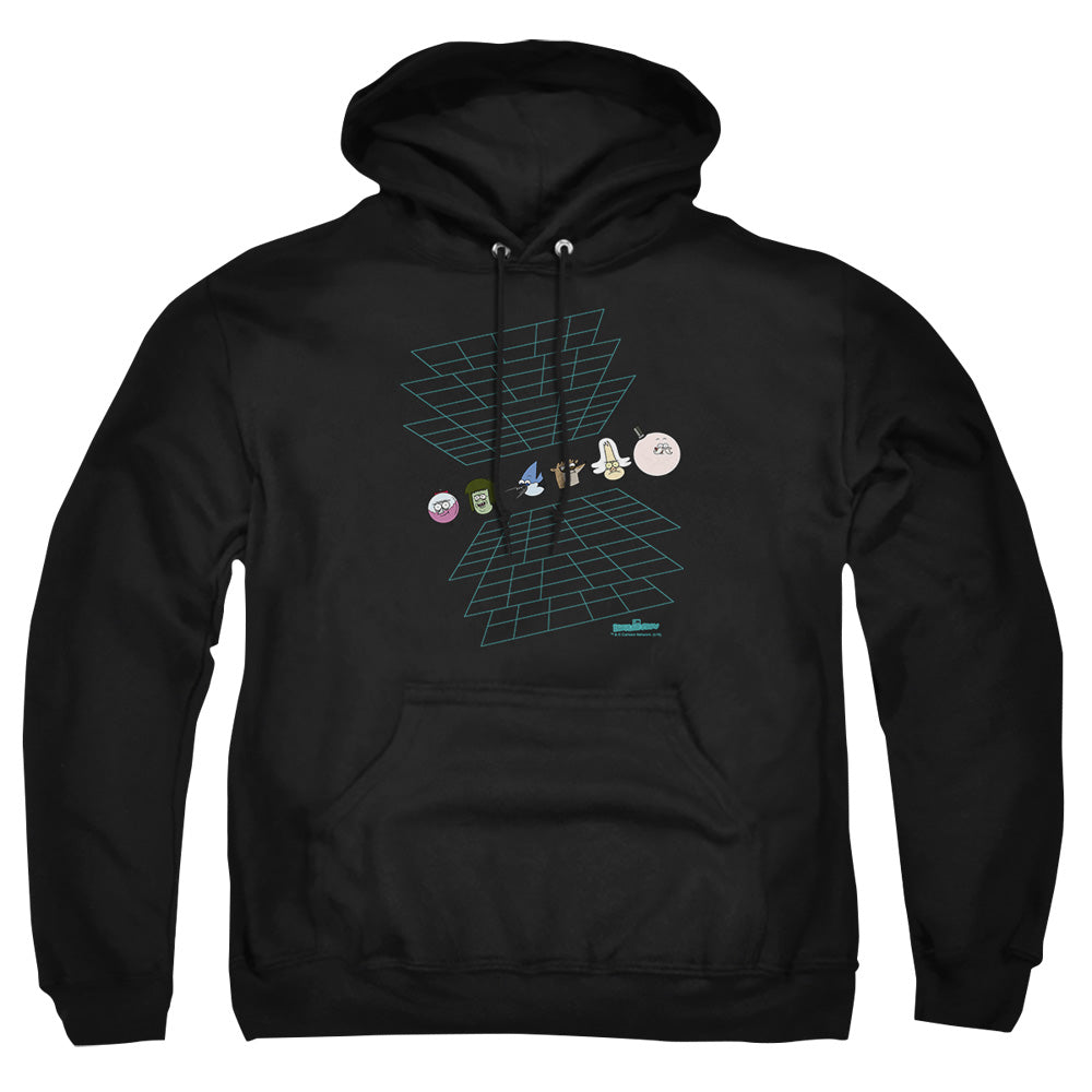 The Regular Show Regular Grid Mens Hoodie Black Officially Licensed