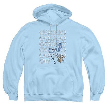 The Regular Show Oooooh Mens Hoodie Light Blue Officially Licensed