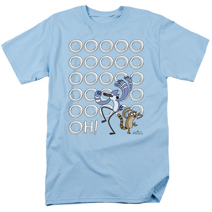 The Regular Show Oooooh Mens T Shirt Light Blue Officially Licensed