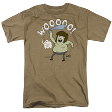 Load image into Gallery viewer, Regular Show Wooooo Mens T Shirt Safari Green