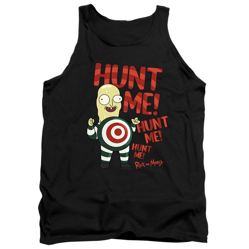 Rick And Morty Hunt Me Mens Tank Top Shirt Black